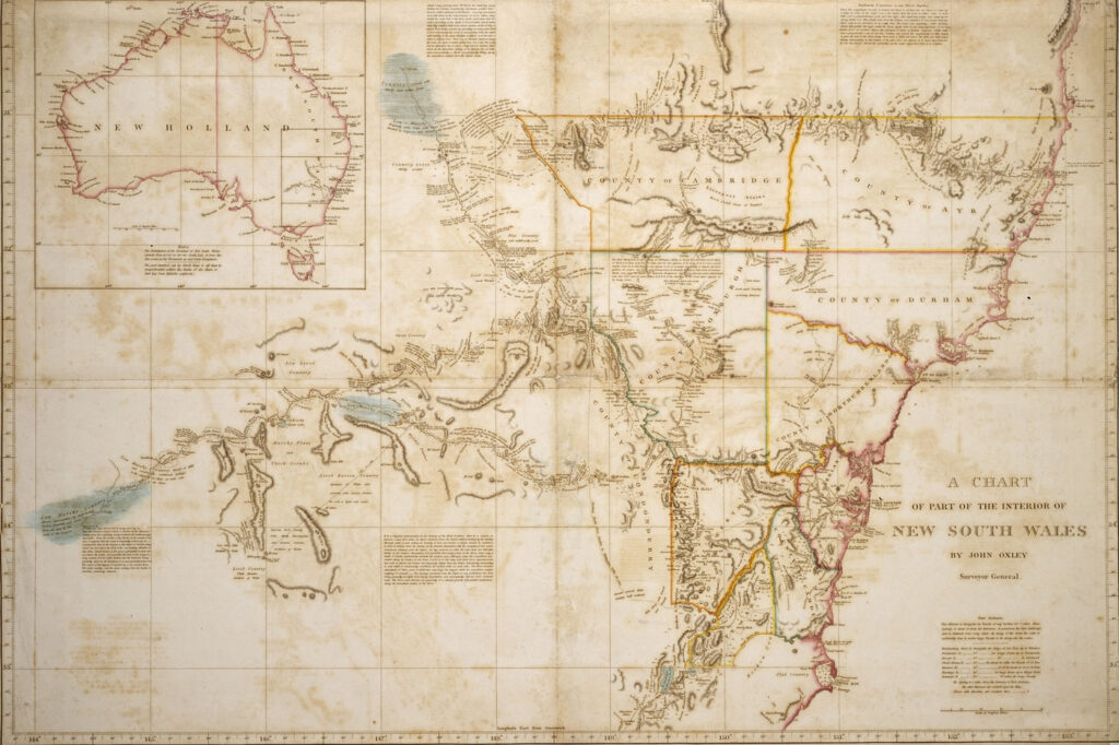 John Joseph William Molesworth's Oxley map of NSW, 1822